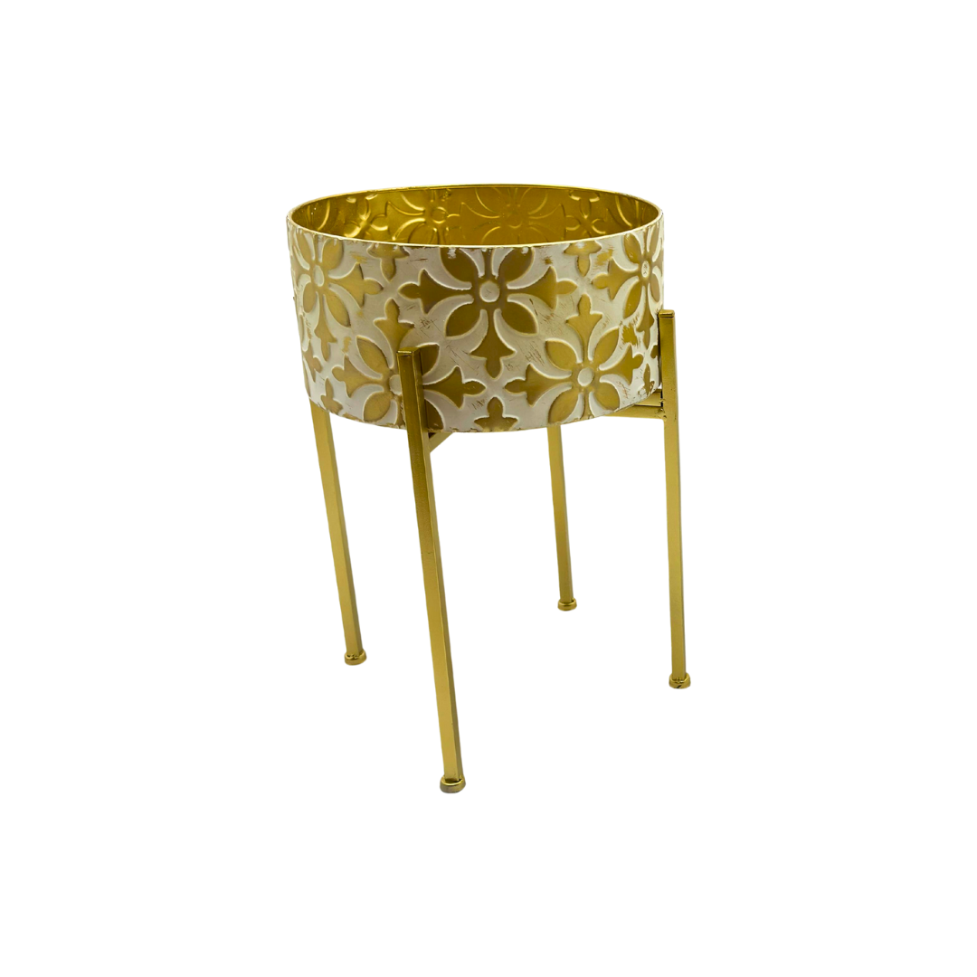 Matera decorativa en metal con base (47 × 33 cm) – Ref. SA1426G