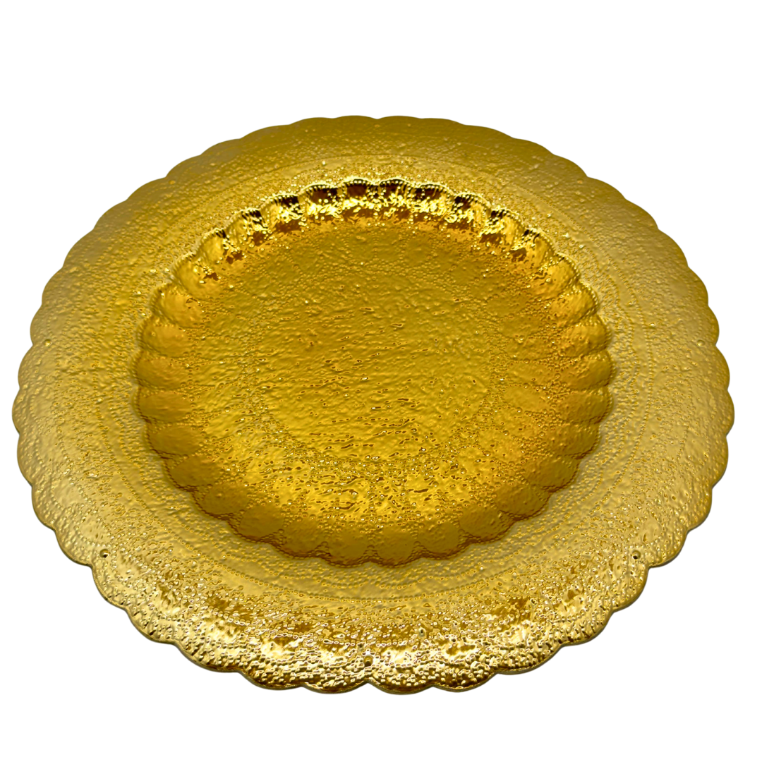plato base dorado 30 x 30 cms Ref: SA2503-357
