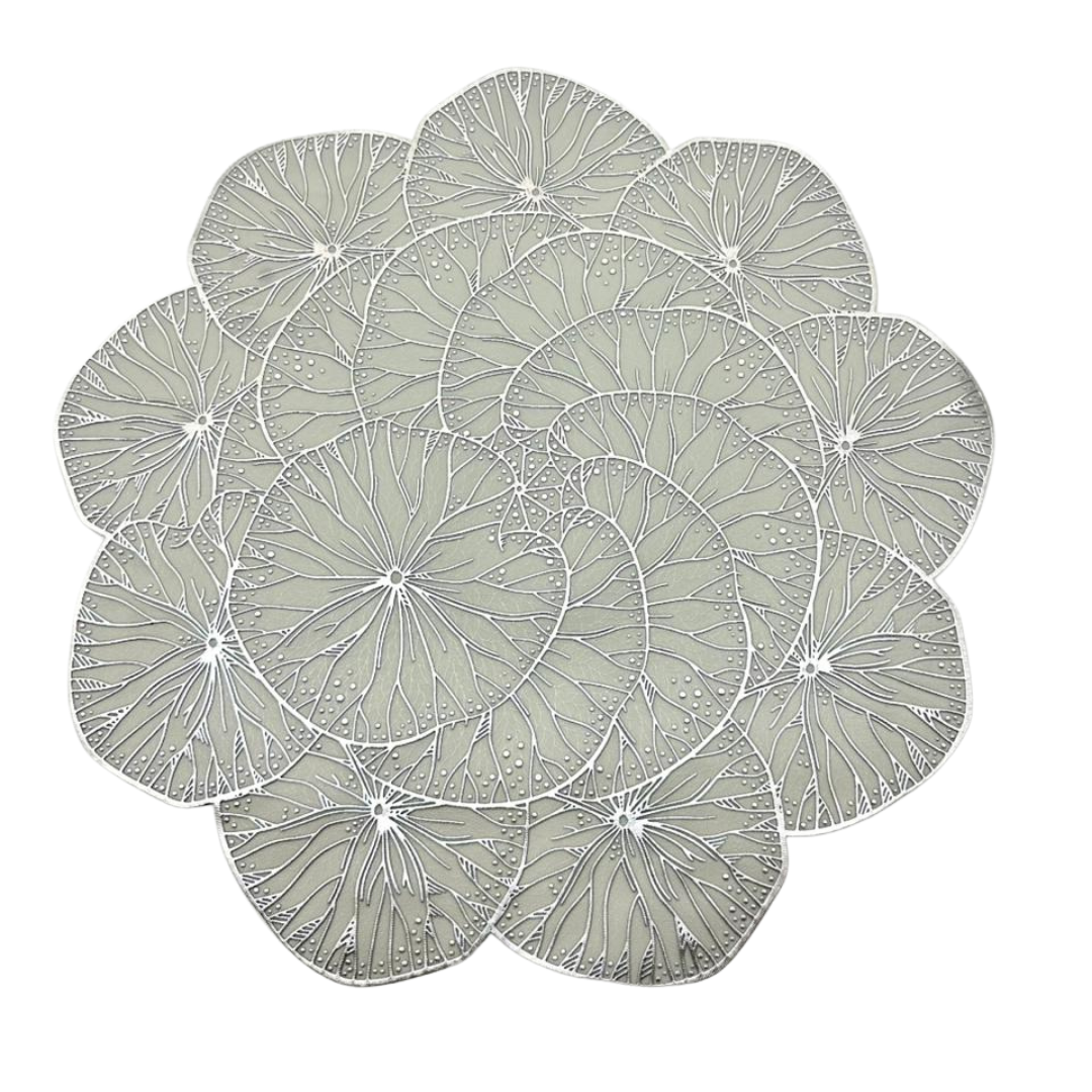 individual para mesa color plata - 30 x 30 cms Ref: SA2503-425