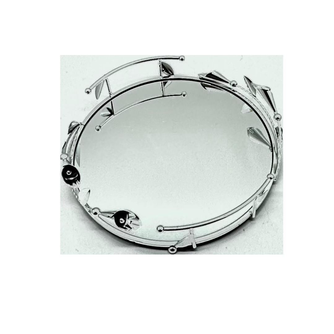 Bandeja con espejo mediana plateada – Ref. SA2503-63M