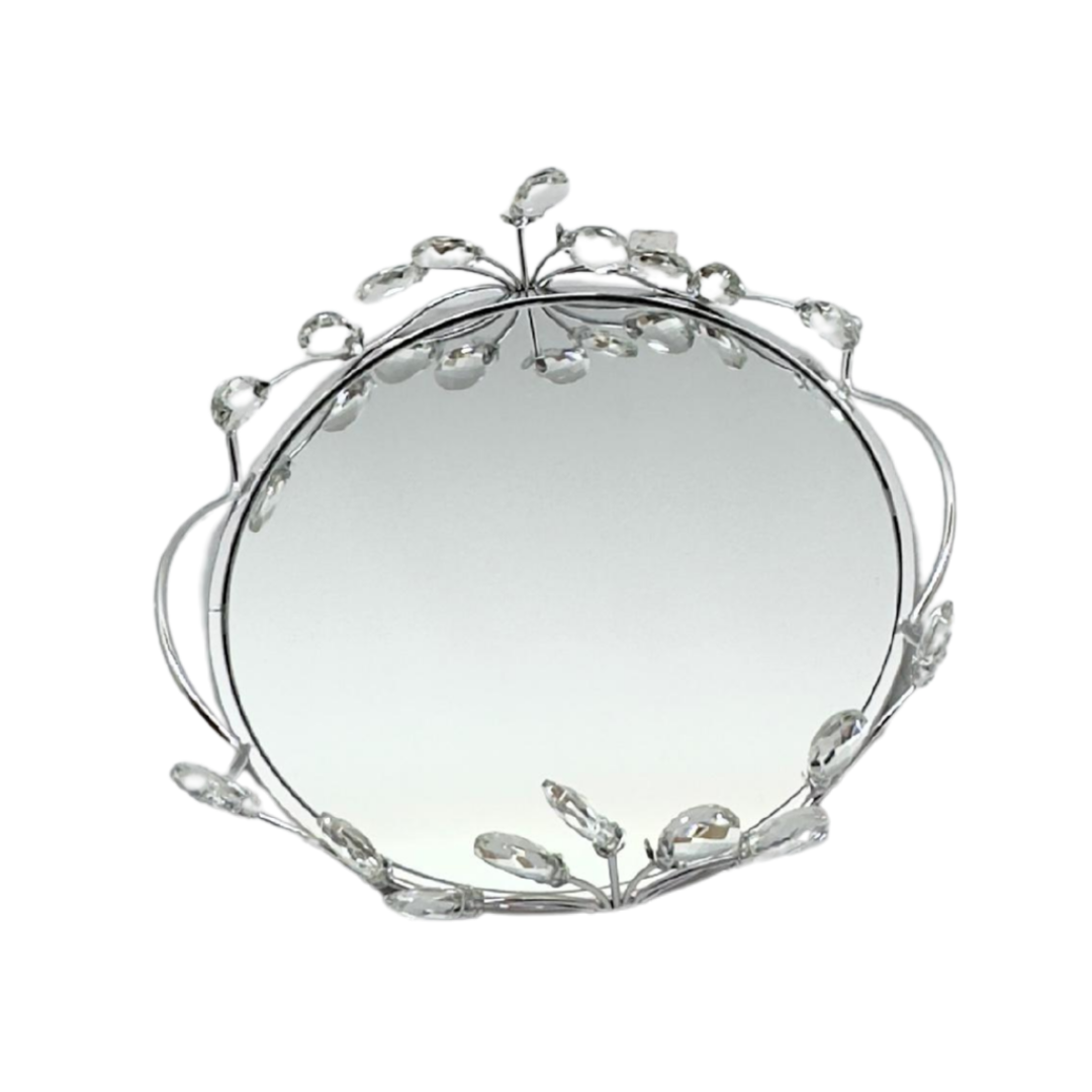 Bandeja con espejo mediana plateada – Ref. SA2503-75M