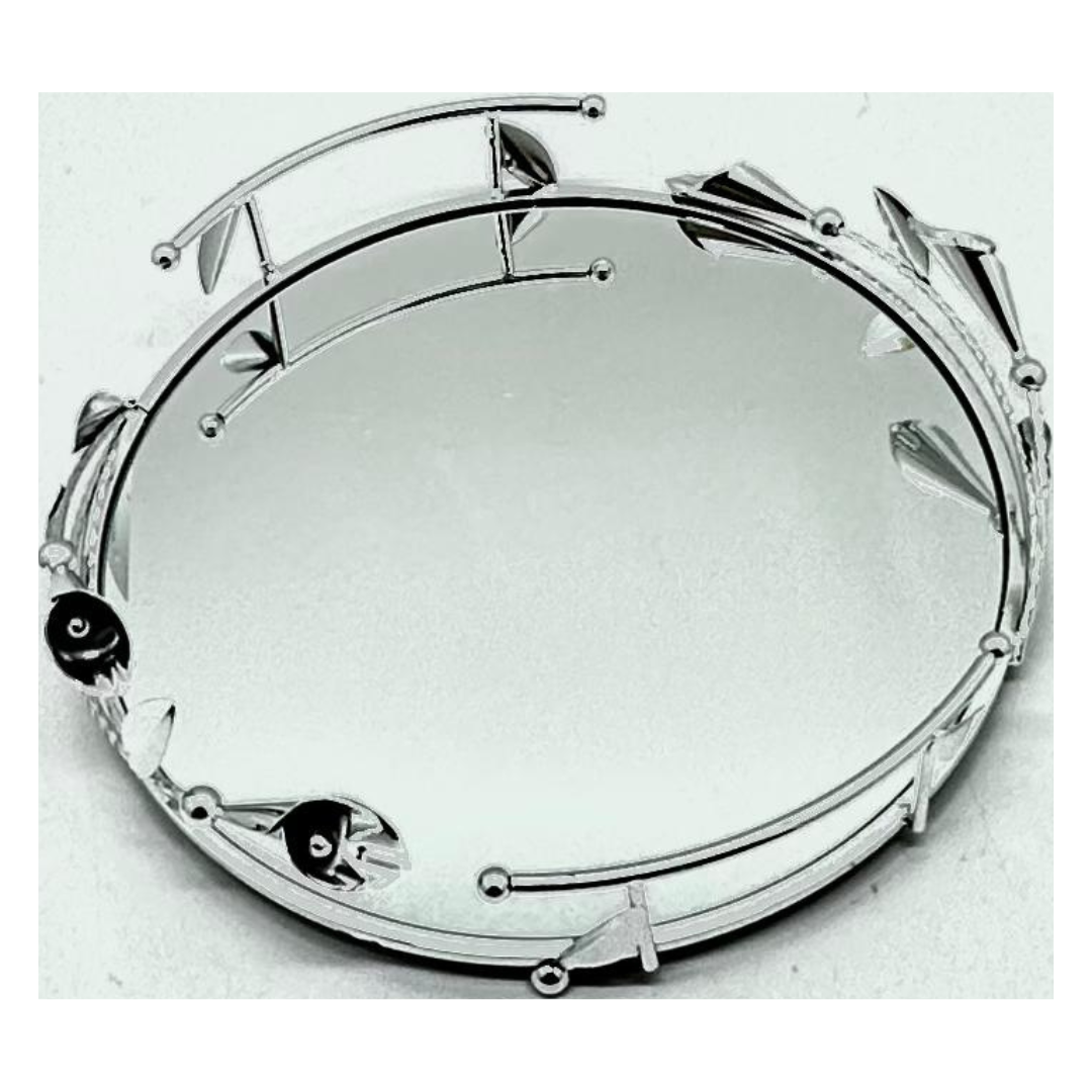 Bandeja con espejo grande plateada – Ref. SA2503-63G
