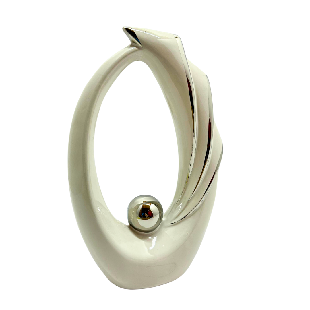 centro de mesa - color blanco plateado - 30 cms x 18 cms SA2503-332