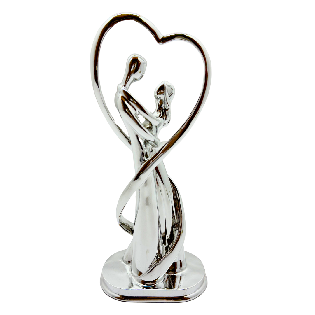 figura de enamorados color : plata - 32 cms x 13.5 cms SA2001