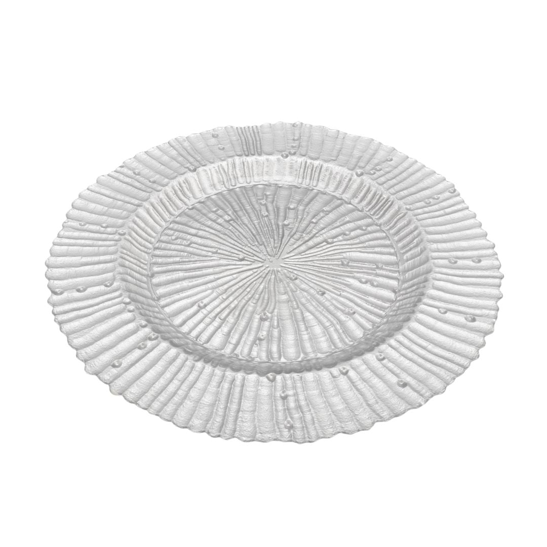 plato de vidrio plateado de 32.5 cms ref: US0322-134