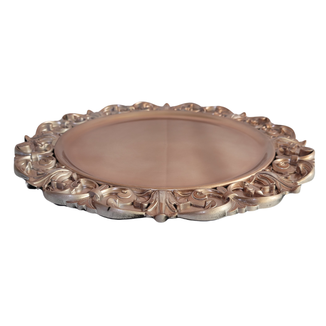 Plato Decorativo de Pásta de 35 cm - color champan, Elegancia y Versatilidad en tu Hogar ref: US0323-10