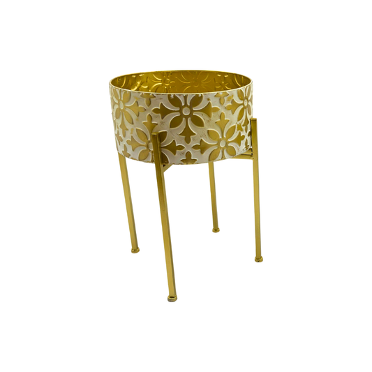 Matera decorativa en metal con base (47 × 33 cm) – Ref. SA1426G