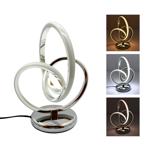 LÁMPARA PLATEADA DECORATIVA LED - REF: SA2503-14