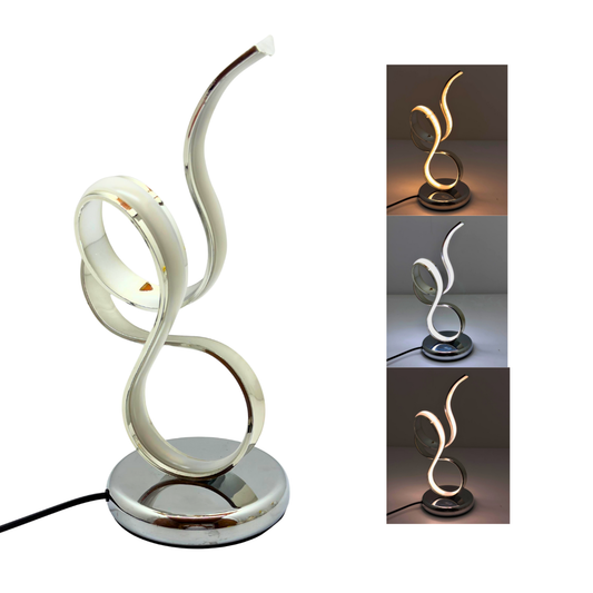 LÁMPARA PLATEADA DECORATIVA LED - REF: SA2503-4