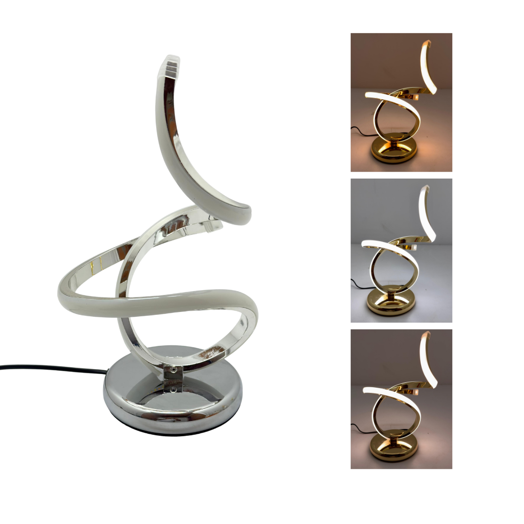 LÁMPARA PLATEADA DECORATIVA LED - REF: SA2503-8