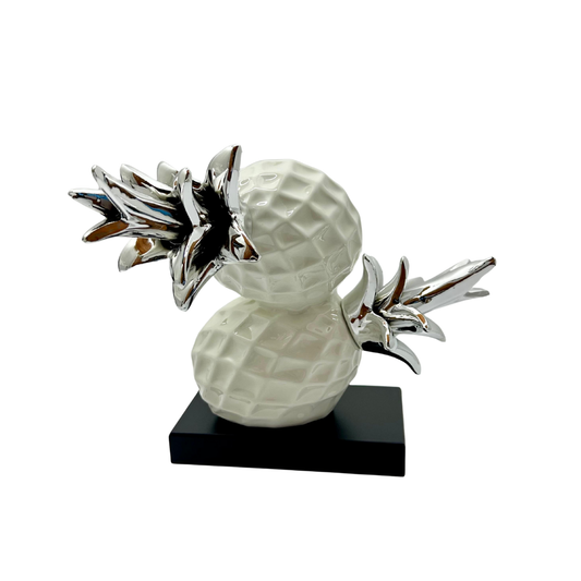 piña decorado blanco plateado Ref: SA2503-336