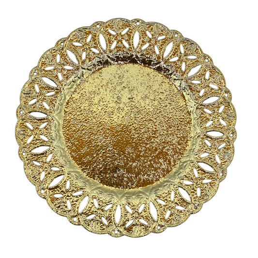 plato base decorativo plástico dorado 33 x 33 cms Ref: SA1209-20