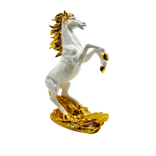 caballo color: blanco dorado 53 x 30 cms Ref: SA2503-147