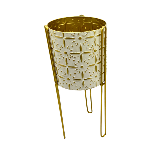 Matera metálica redonda mediana con base – Ref. SA1430M