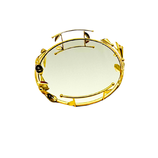 bandeja con espejo mediano dorado – Ref. SA2503-62M