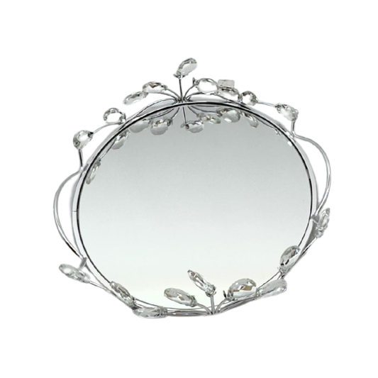 Bandeja con espejo mediana plateada – Ref. SA2503-75M