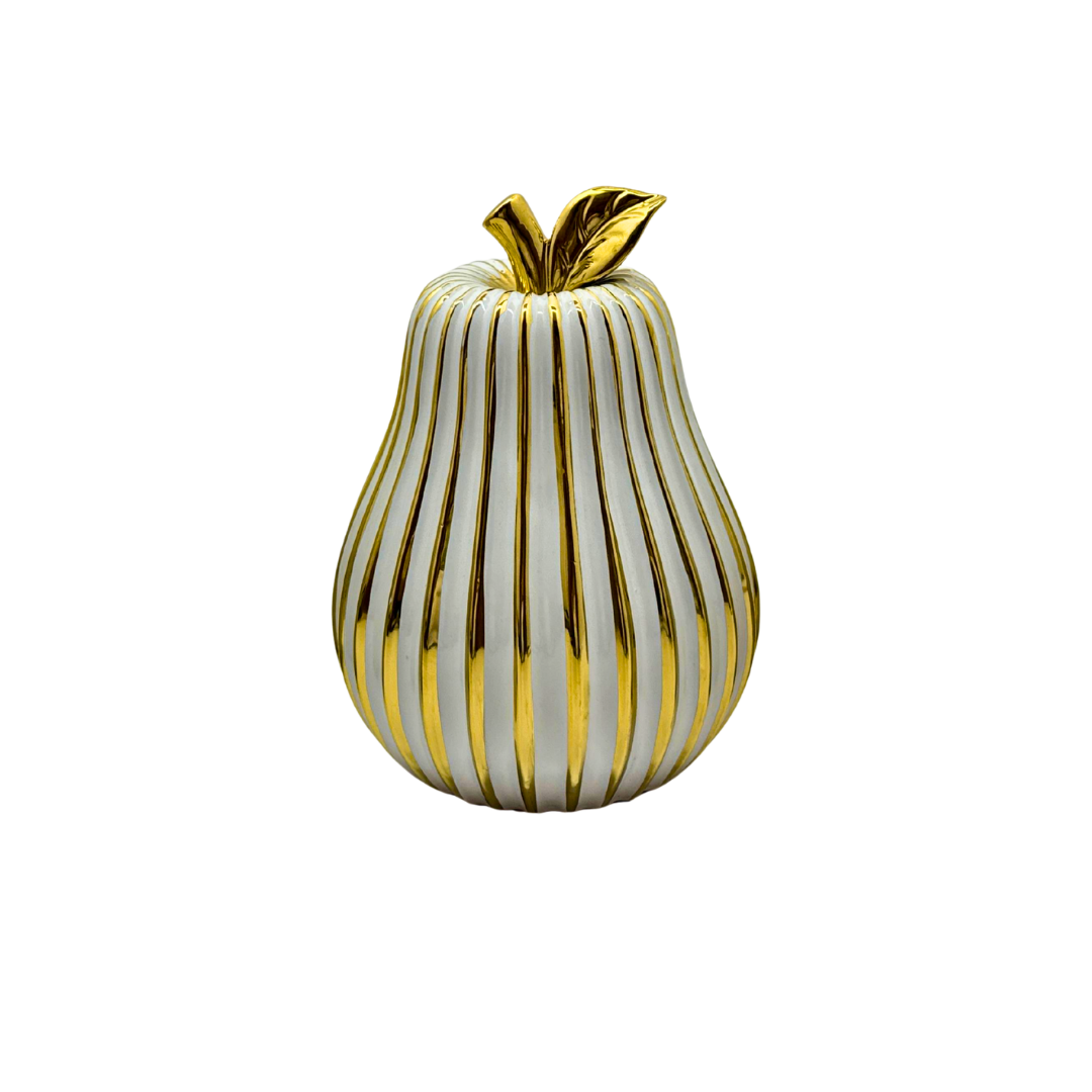 pera en ceramica blanco dorado - Unidad REF: SA1694