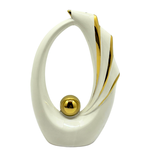 centro de mesa blanco dorado - 30 cms x 19 cms SA2503-331