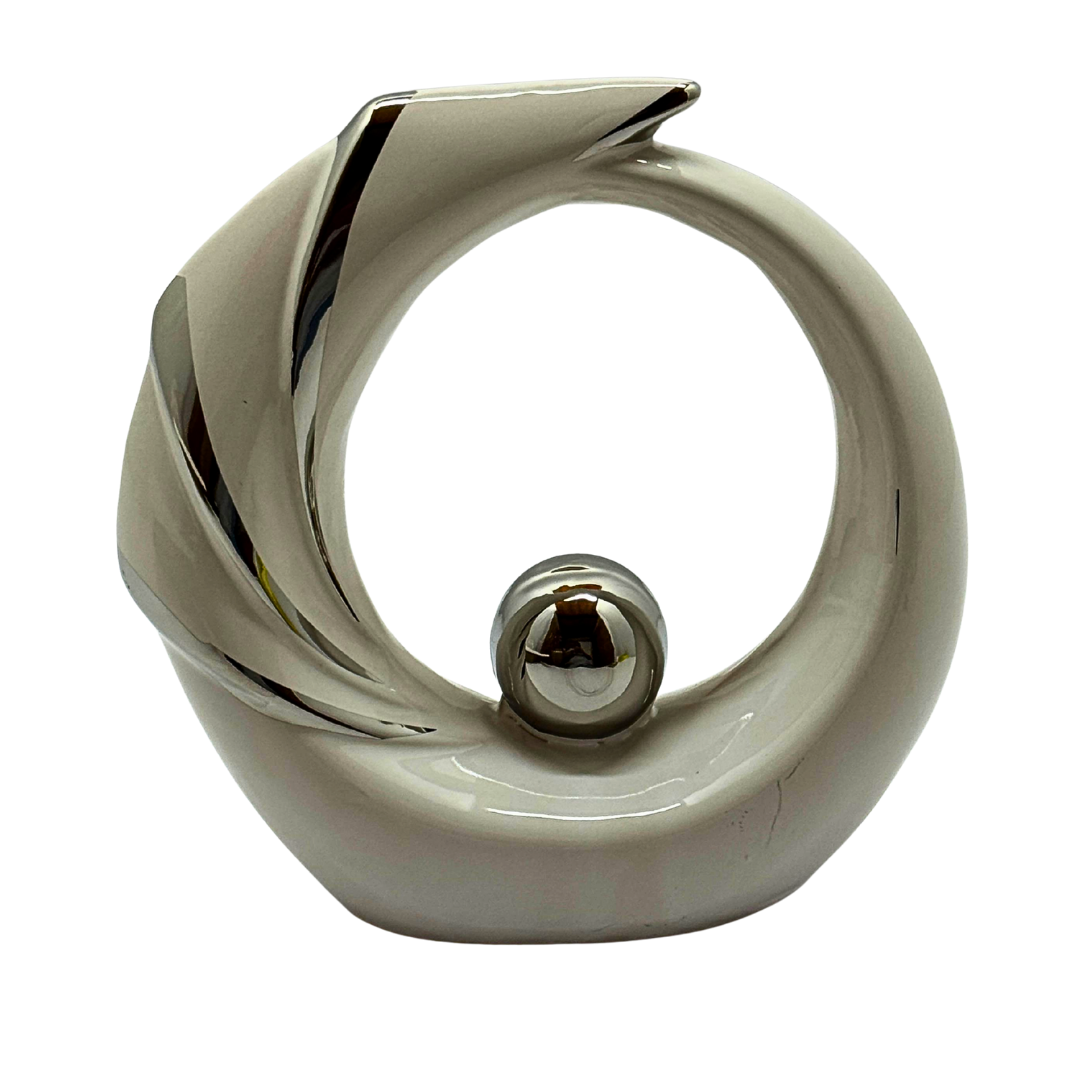 centro de mesa blanco plateado - 22 cms x 20 cms SA2503-328