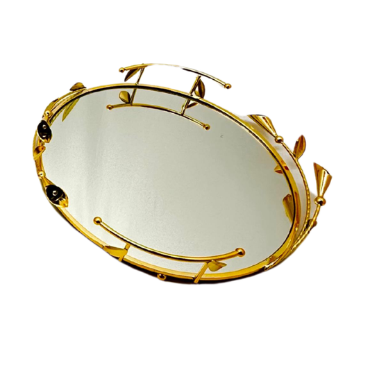 bandeja con espejo grande dorado – Ref. SA2503-62G