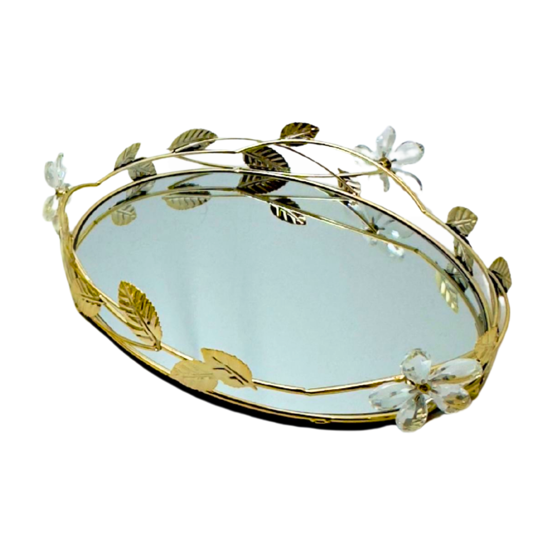 bandeja con espejo grande dorado – Ref. SA2503-56G