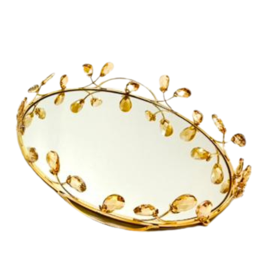 bandeja grande dorado con espejo – Ref. SA2503-58G