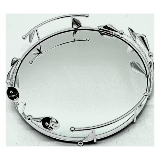 Bandeja con espejo grande plateada – Ref. SA2503-63G