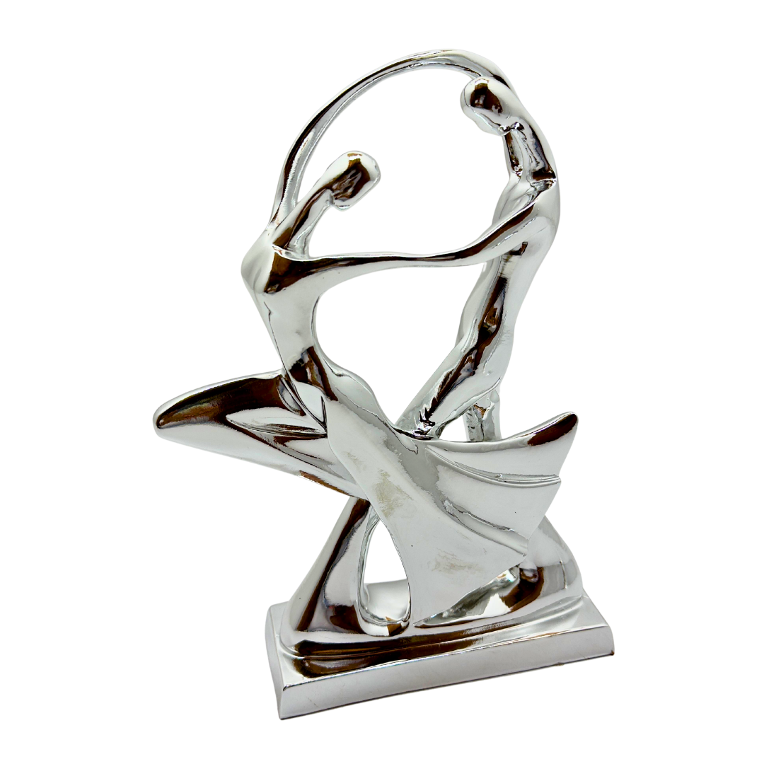 figura de bailarines color : plata - 29 cms x 22 cms SA1995