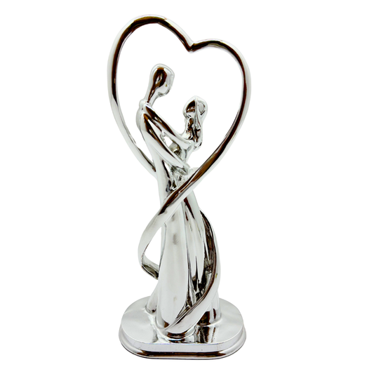 figura de enamorados color : plata - 32 cms x 13.5 cms SA2001