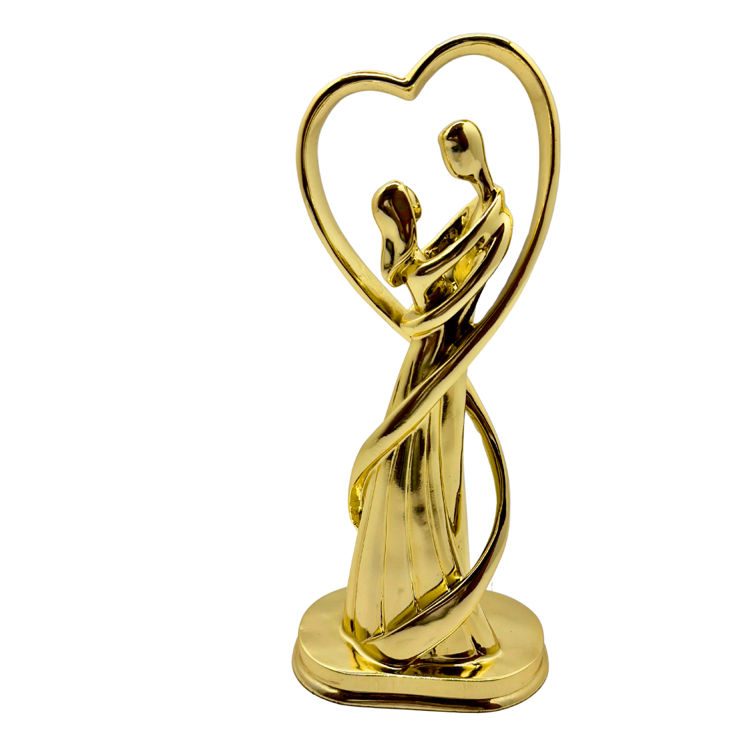 figura de enamorados color : dorado - 32 cms x 13.5 cms SA2000