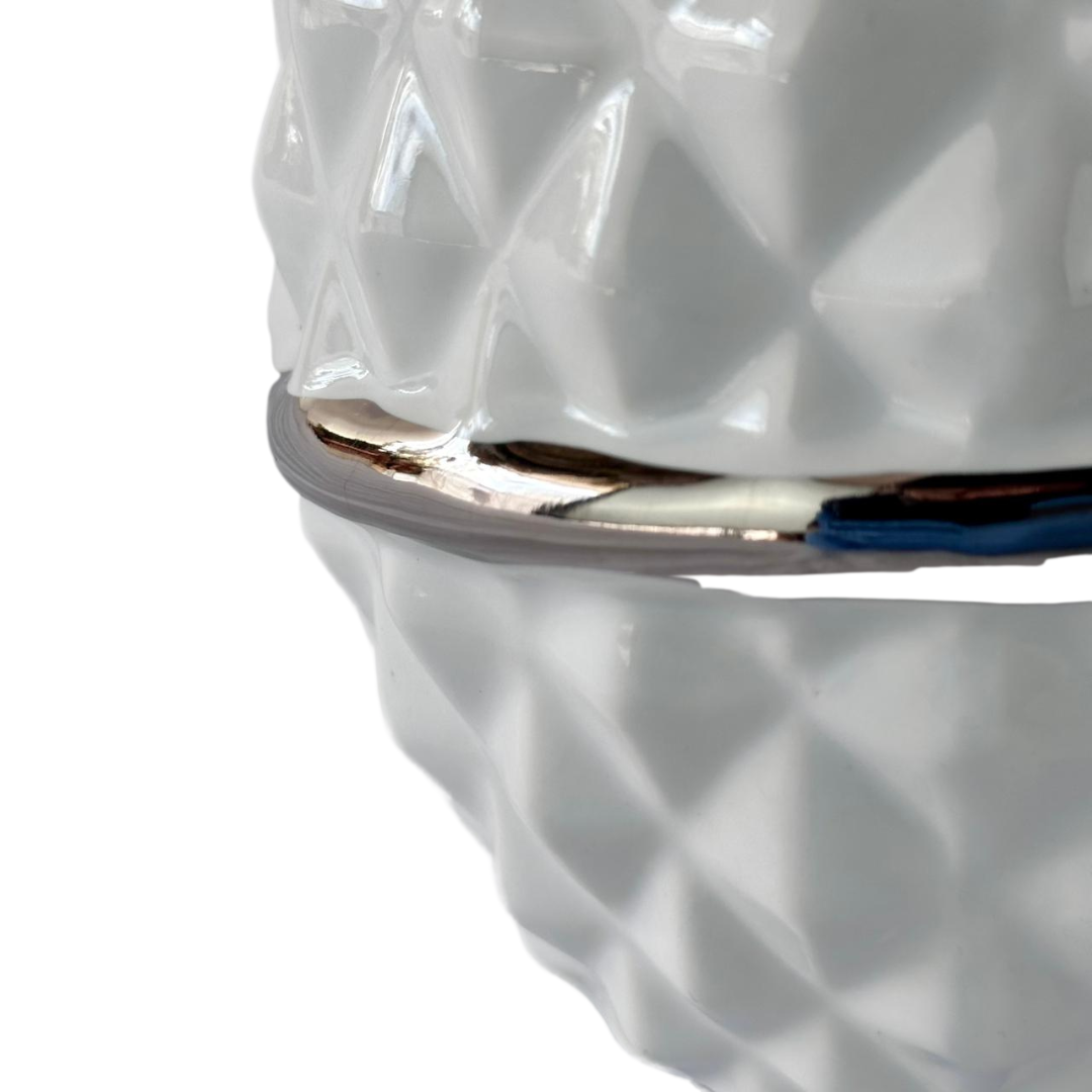 piña ceramica blanco plata - unidad REF: US1119-10