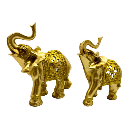 pareja de elefantes - dorado en resina 24 x 22 cms Ref: SA2503-543