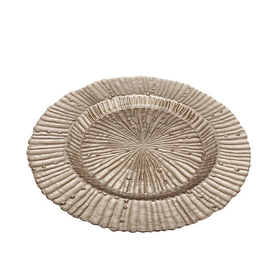 Plato de vidrio x 32.5 cms color dorado oscuro ref: US0322-133