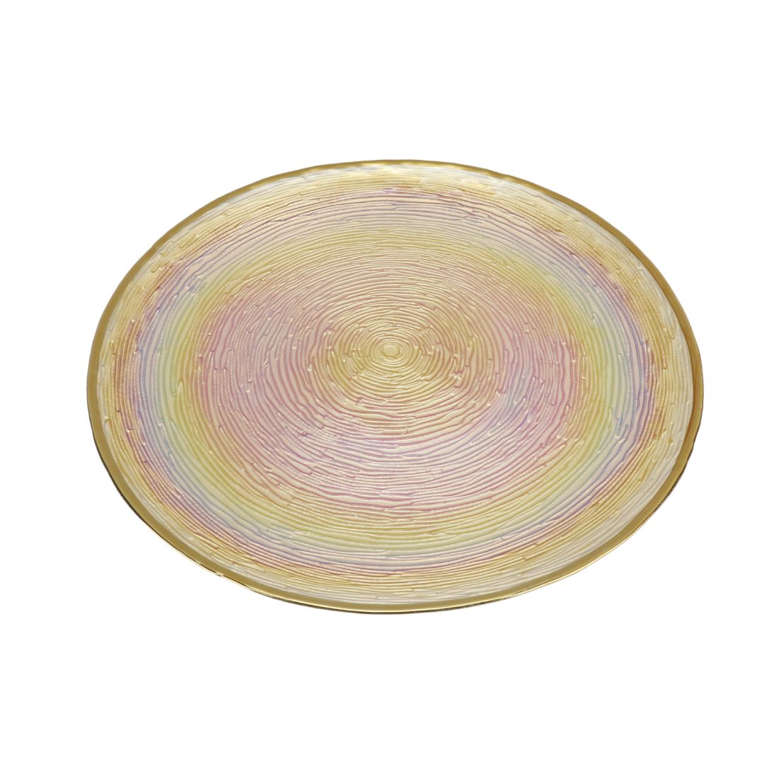 Plato de Vidrio Tornasol de 32.5 cm ref: US0322-151