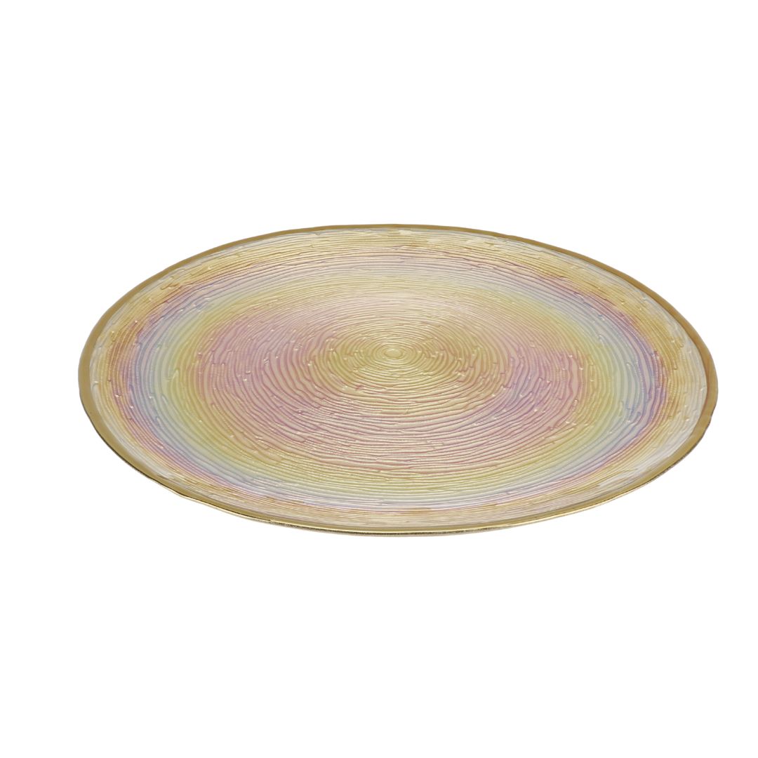 Plato de Vidrio Tornasol de 32.5 cm ref: US0322-151