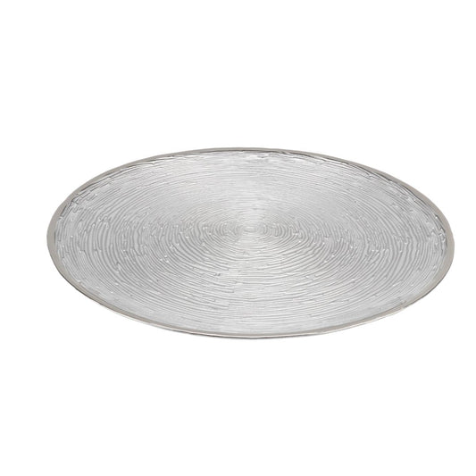 plato de vidrio de 32.5 cms plateado ref: US0322-154