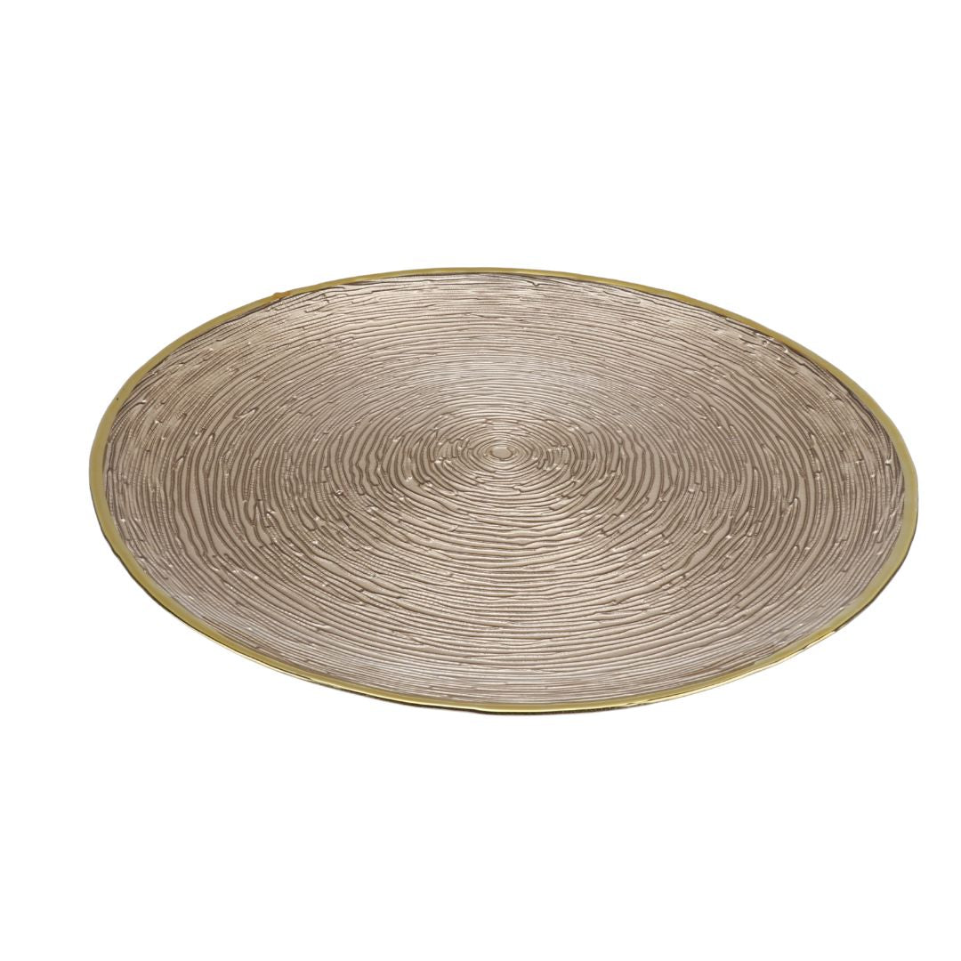 Plato de vidrio champan DE 32.5 cms ref: US0322-153