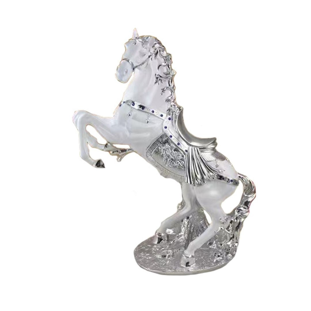 caballo blanco plata 55 x 22 cms ref: US0321-43S