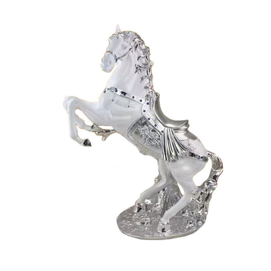 caballo blanco plata 55 x 22 cms ref: US0321-43S