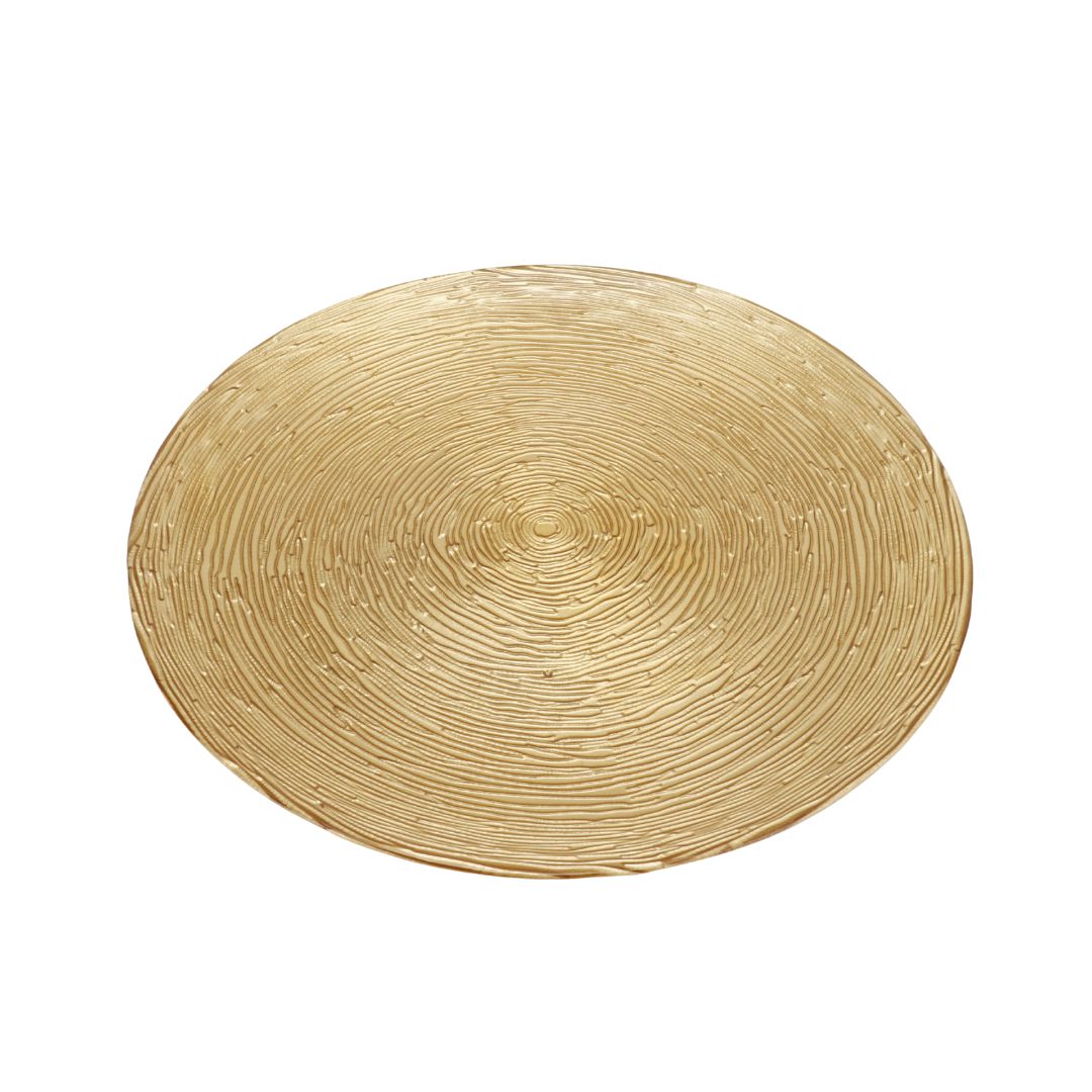 Plato de Vidrio Dorado de 32.5 cm ref: US0322-150