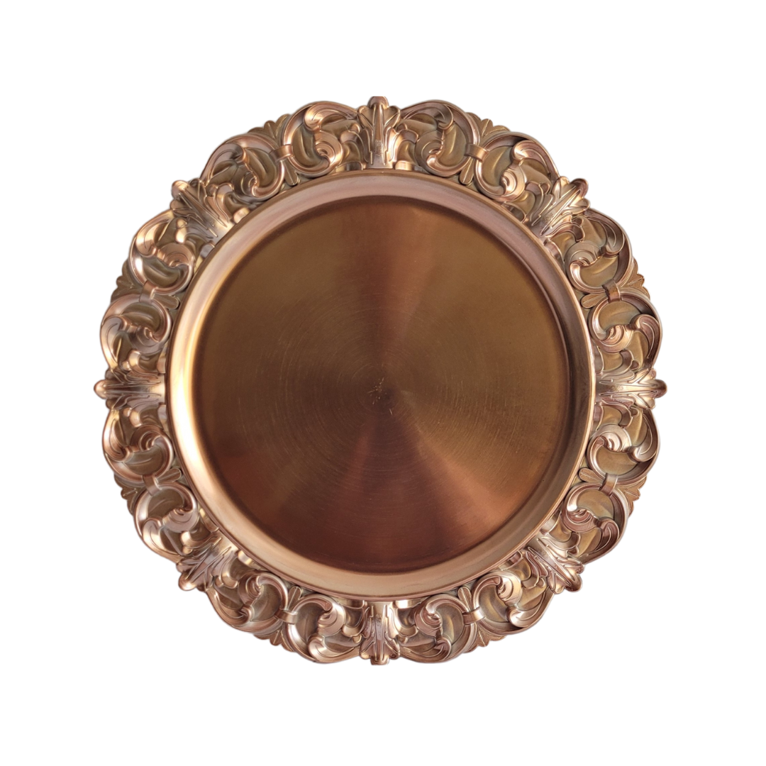 Plato Decorativo de Pásta de 35 cm - color champan, Elegancia y Versatilidad en tu Hogar ref: US0323-10