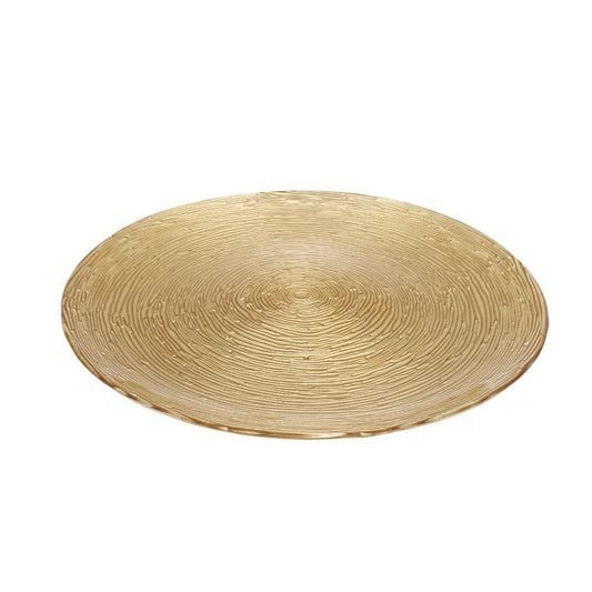 Plato de Vidrio Dorado de 32.5 cm ref: US0322-150